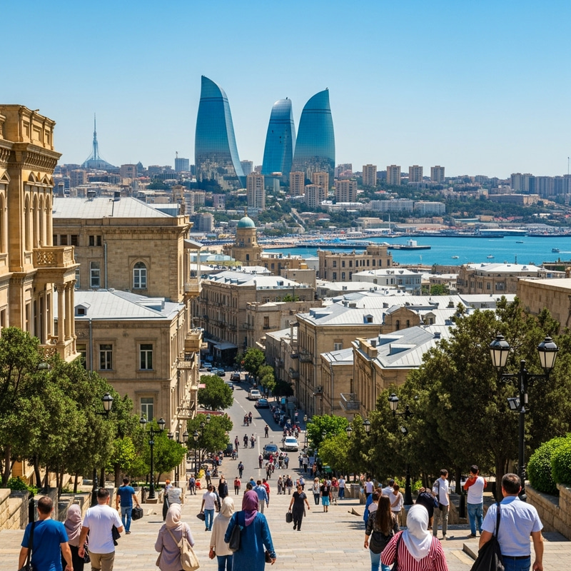 Discover Baku: Tradition & Modernity | Azerbaijan Cityscape