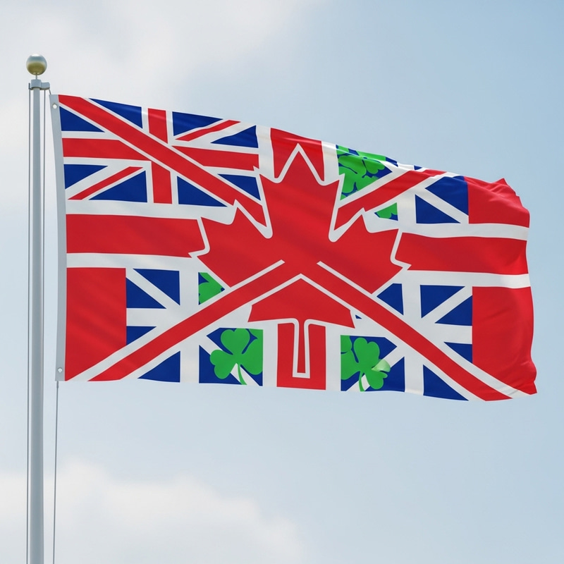 UK Canada Flag Design Fusion