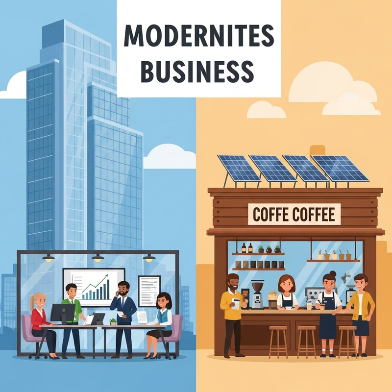 Modernized Businesses and Trendy Coffee Shops | Illustrative Representation