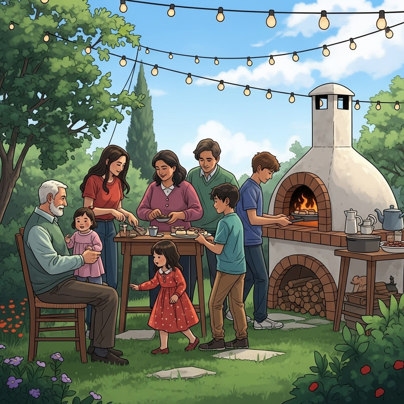 Joyful Festive Celebration in Ancient Levantine Village Joyful Festive Celebration in Ancient Levantine Village