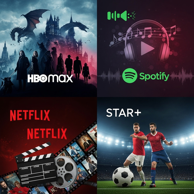 Digital Cover for HBO Max, Spotify, Netflix & Star+ Promotions