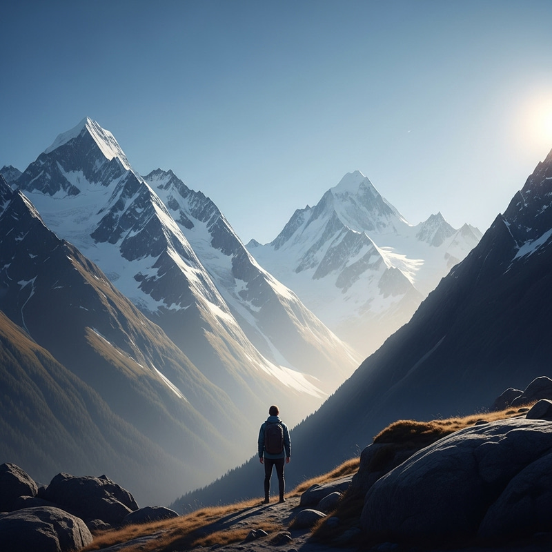 Serene Mountain Landscape: Embrace Solitude