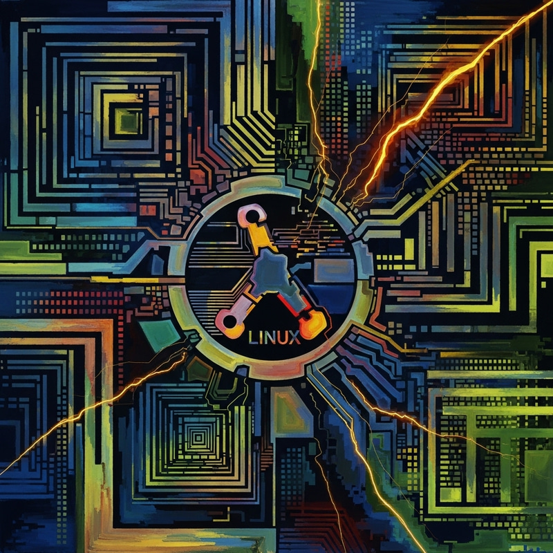 Linux Digital Abstract Art