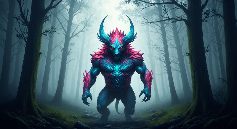 Mysterious Woodland Encounter - Majestic Creature Emerging Mysterious Woodland Encounter - Majestic Creature Emerging