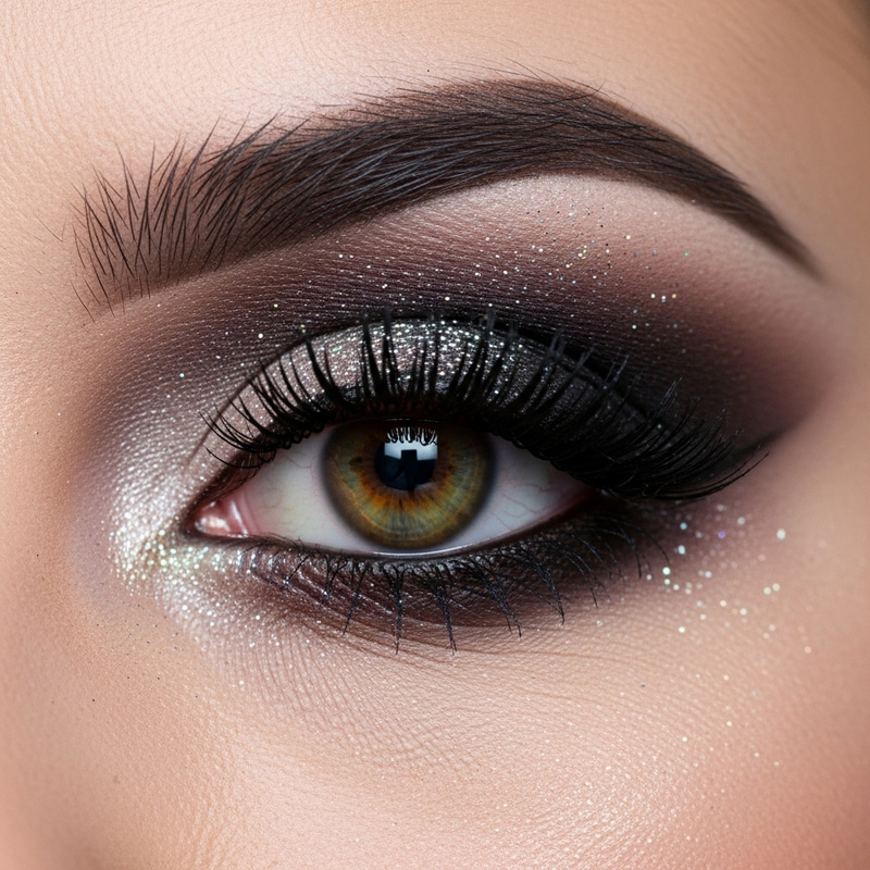 Glamorous Glitter Smokey Eye Makeup Look Glamorous Glitter Smokey Eye Makeup Look