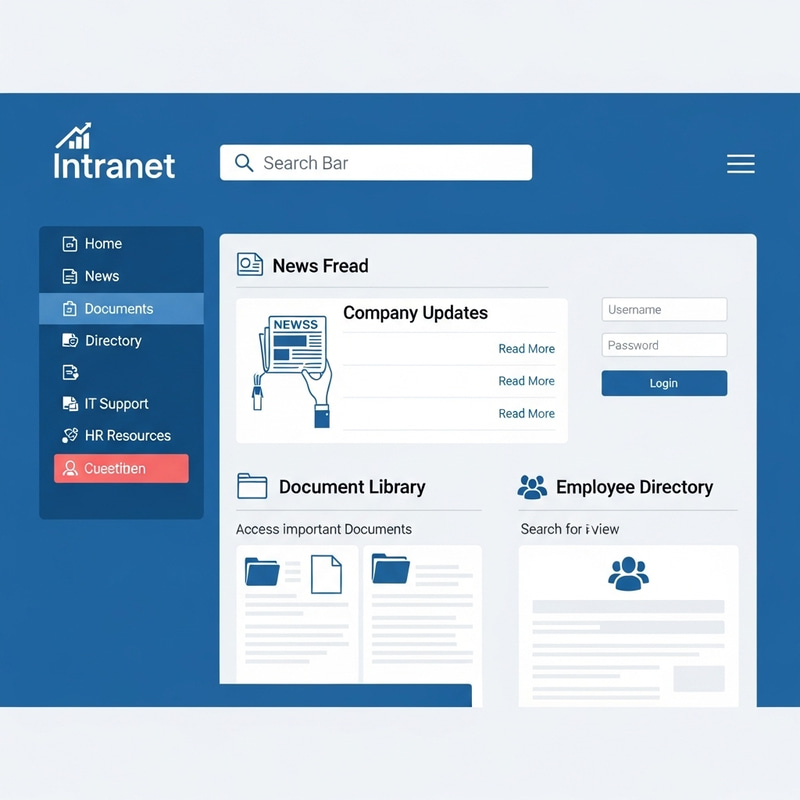 Intranet Site Design Sketch: User-Friendly Layout Intranet Site Design Sketch: User-Friendly Layout