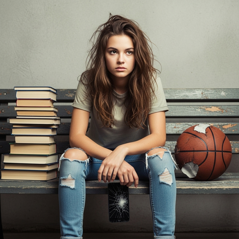 Struggling Teen Girl | Determination Against Challenges Struggling Teen Girl | Determination Against Challenges