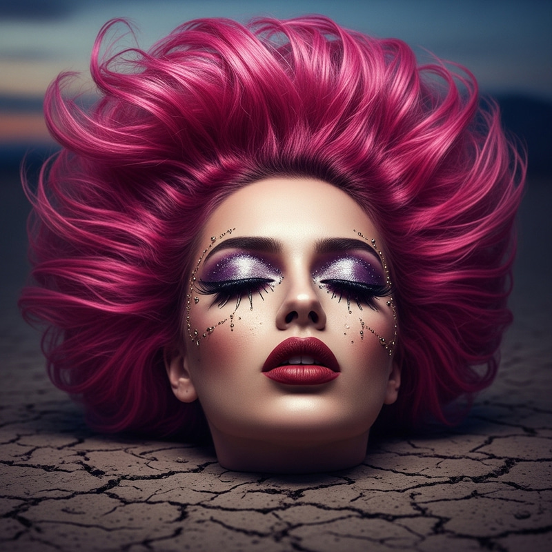 Nicki Minaj Inspired Surreal Art - Pink Hair & Makeup