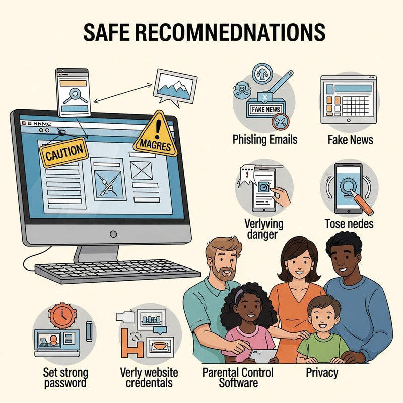 Key Tips for Safe Internet Use | Recommendations with Illustrations Key Tips for Safe Internet Use | Recommendations with Illustrations