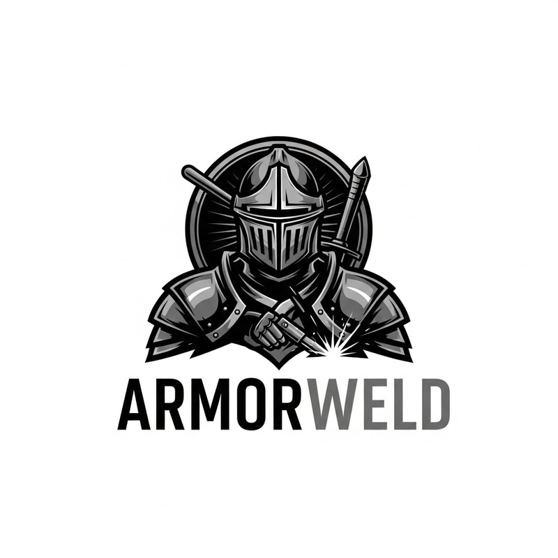 Knight-Inspired Logo Design for ARMORWELD Knight-Inspired Logo Design for ARMORWELD