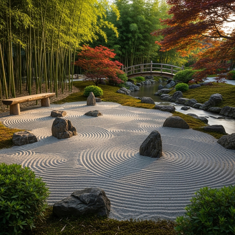 Serene Zen Garden: Tranquility and Harmony Serene Zen Garden: Tranquility and Harmony