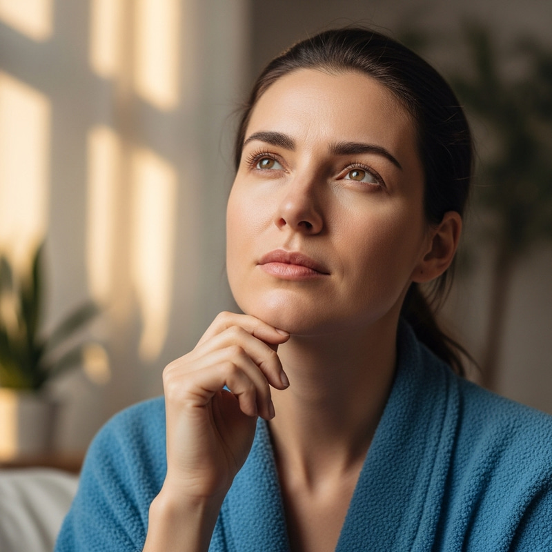 Tranquil Contemplation: Person Reflecting on Inner Peace