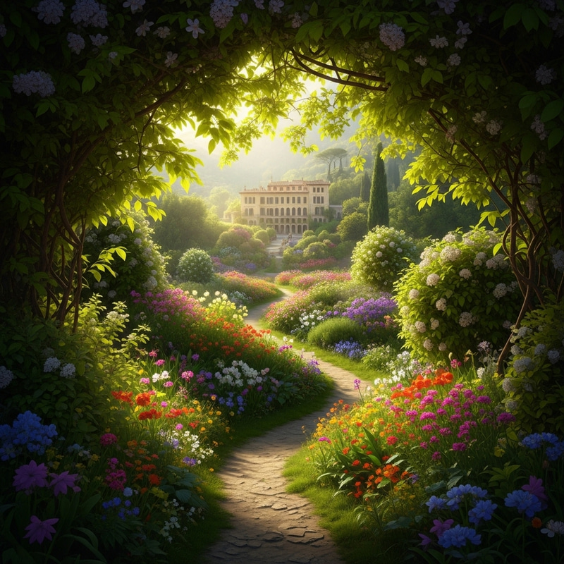 Springtime Mystery in an Italian Garden Springtime Mystery in an Italian Garden