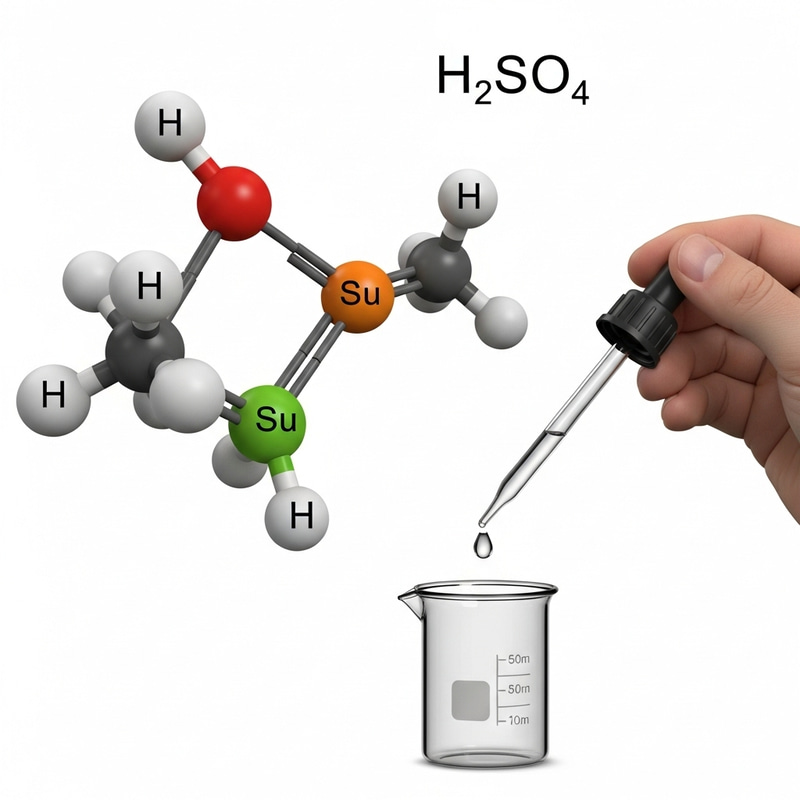 Sulfuric Acid (H2SO4) Molecule: Detailed Representation Sulfuric Acid (H2SO4) Molecule: Detailed Representation