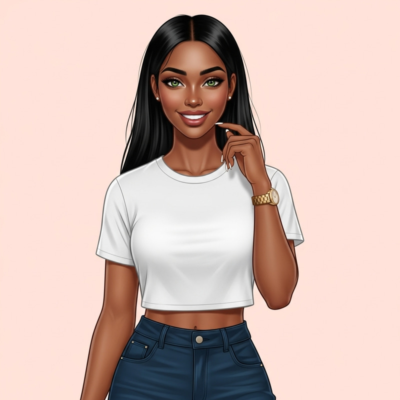 Stunning Social Media Influencer Model | Dark Skin, Green Eyes Stunning Social Media Influencer Model | Dark Skin, Green Eyes