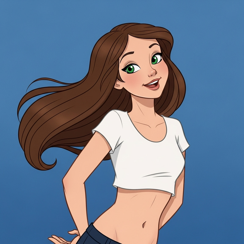 Whimsical 20-Year-Old Girl Illustration | Digital Aesthetic Whimsical 20-Year-Old Girl Illustration | Digital Aesthetic