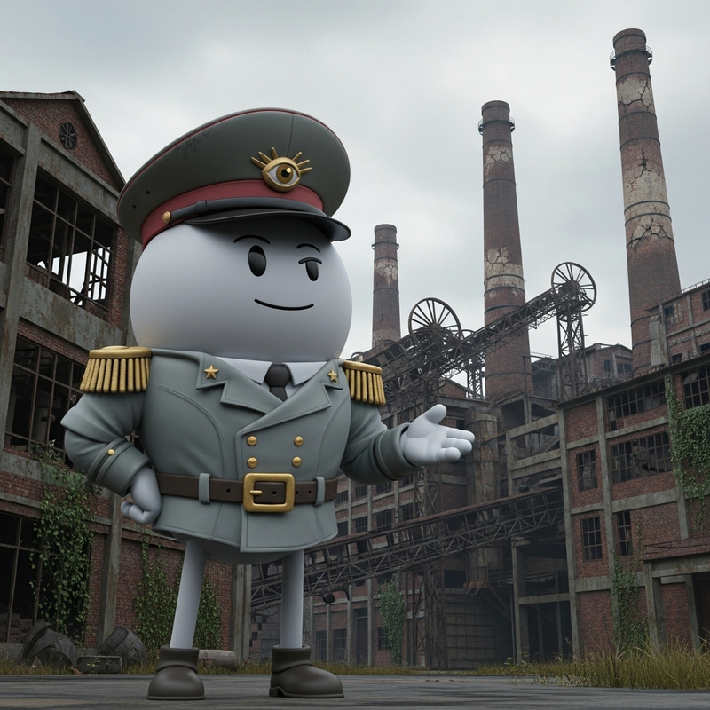 Confident Smesharikov at Dilapidated Factory | Imaginary Spherical Character