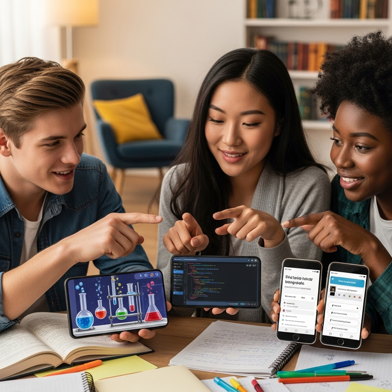 Teenagers Embrace Collaborative Learning Through Educational Apps