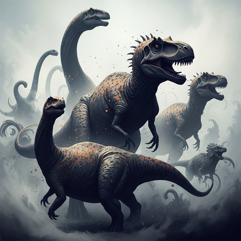 Abstract Dinosaurs Art: Fierce and Timeless Abstract Dinosaurs Art: Fierce and Timeless