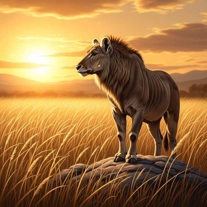 Majestic Lion on African Savannah | Natural Beauty in Focus Majestic Lion on African Savannah | Natural Beauty in Focus