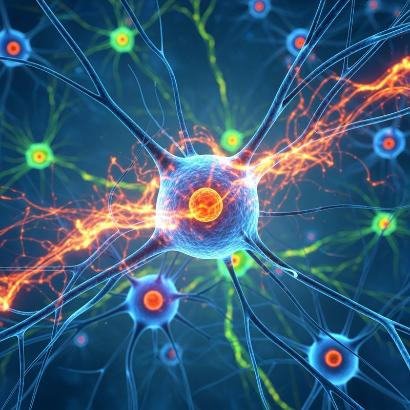 Vivid Abstract Neurons: Colorful Neural Network Artwork