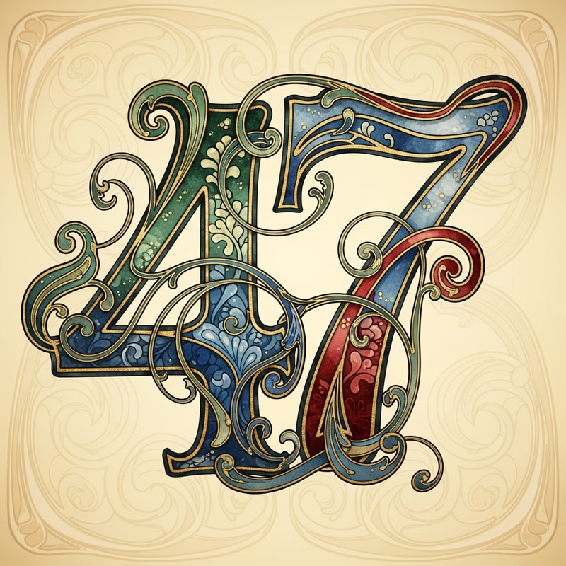 Forty-Seven Artistic Number Set Forty-Seven Artistic Number Set