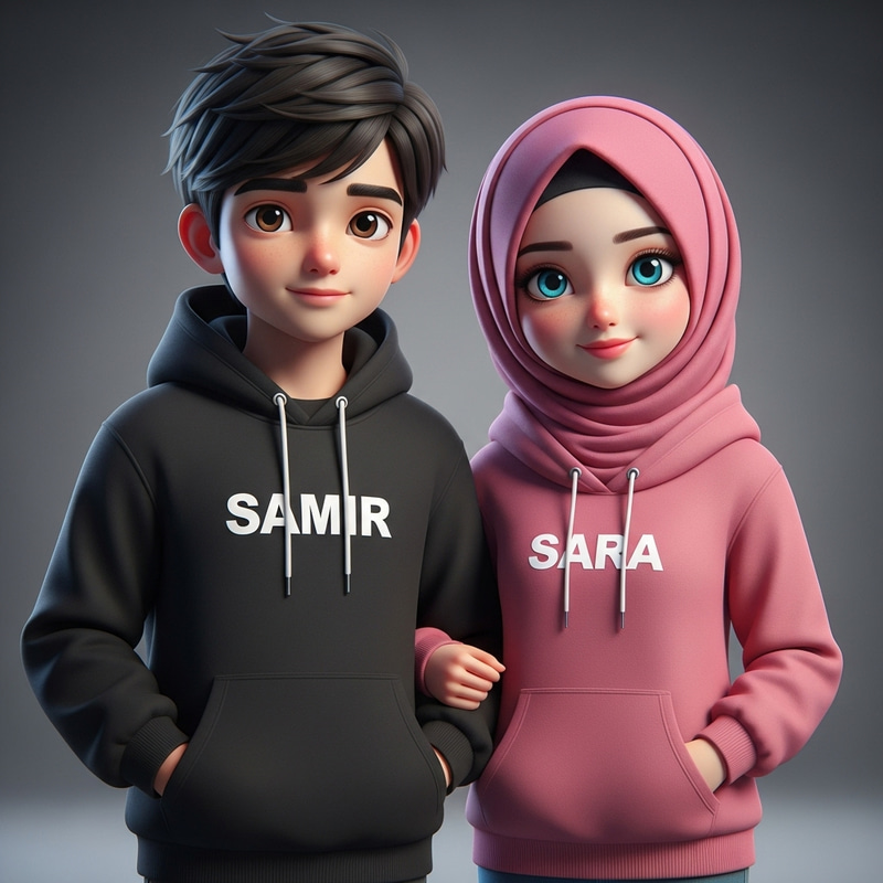 Samir and Sara: Young Couple in Modern Fashion Samir and Sara: Young Couple in Modern Fashion