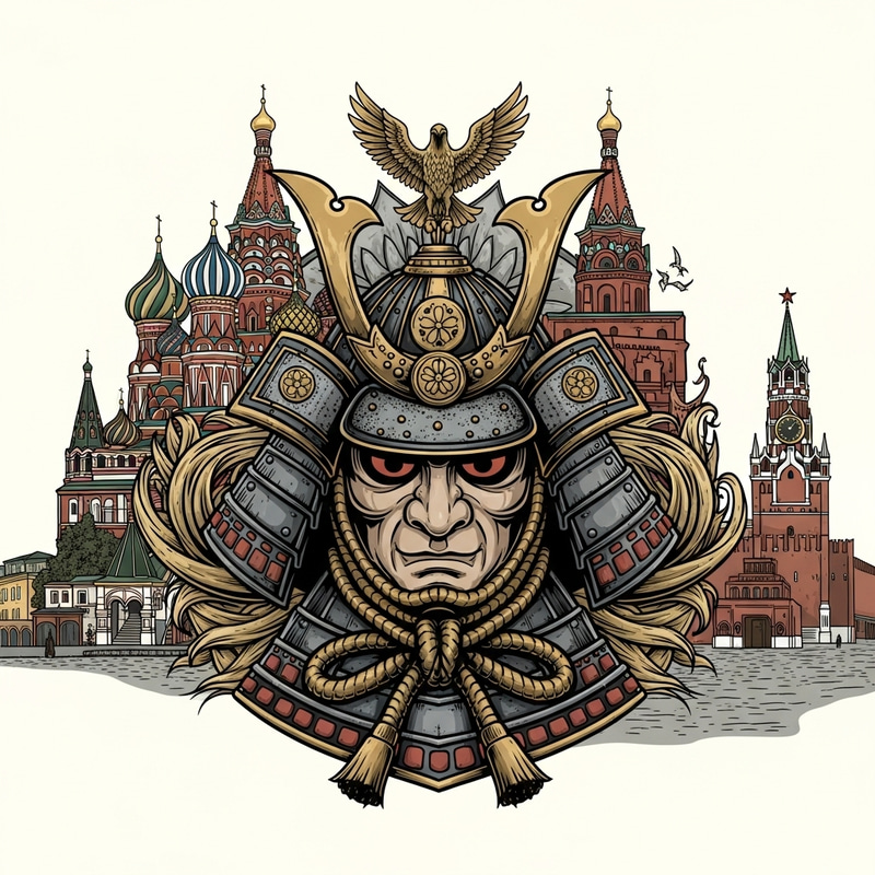 Samurai Head Logo Inspired by Moscow's Heritage Samurai Head Logo Inspired by Moscow's Heritage