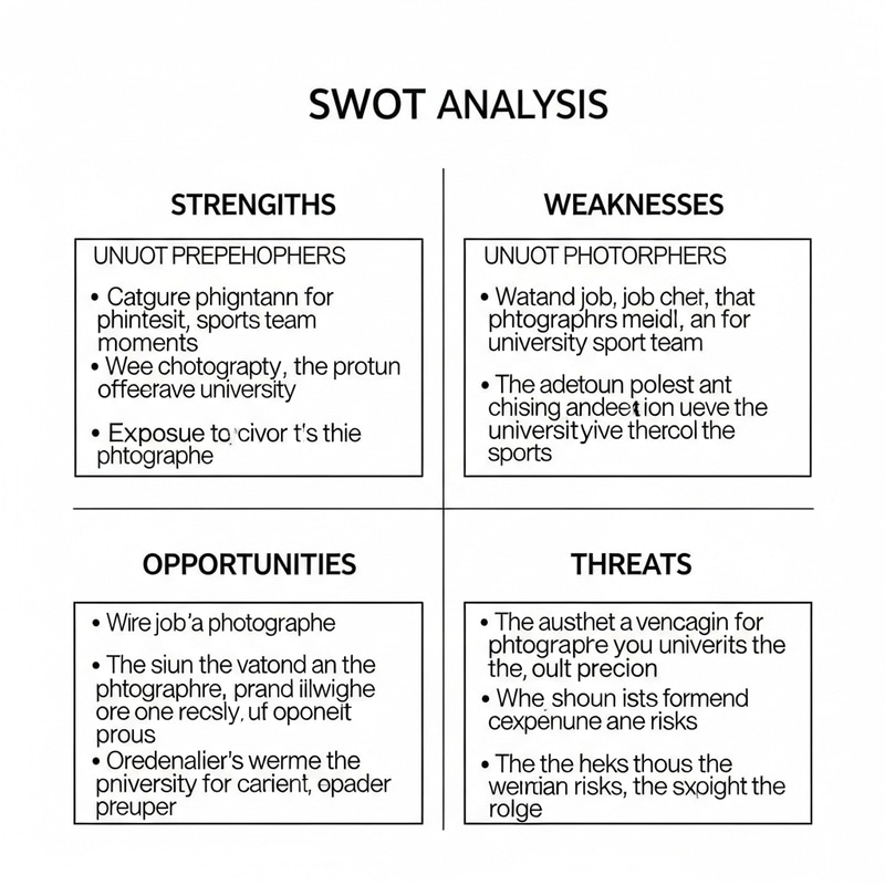 Varsity Photographer SWOT Analysis: Role Insights