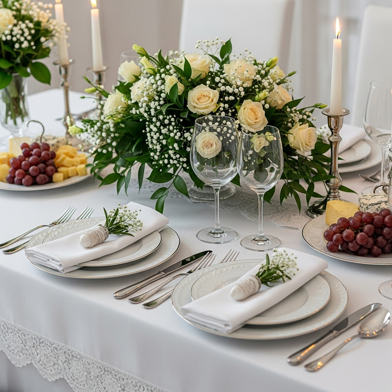Elegant Bride and Groom Table Setup for Weddings Elegant Bride and Groom Table Setup for Weddings