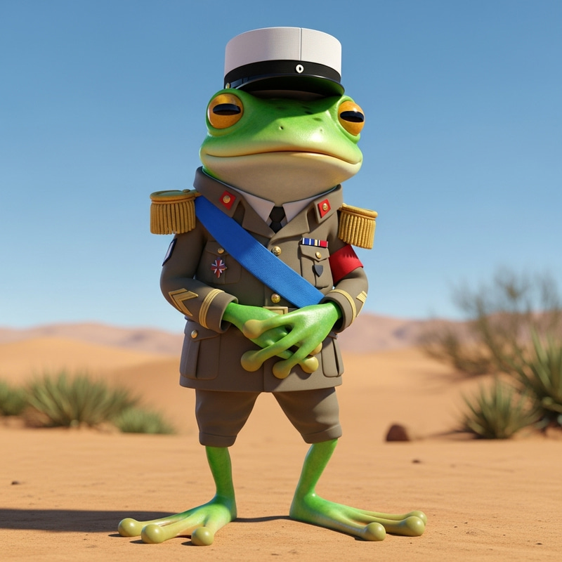 Kermit the Frog in French Legionnaire Costume