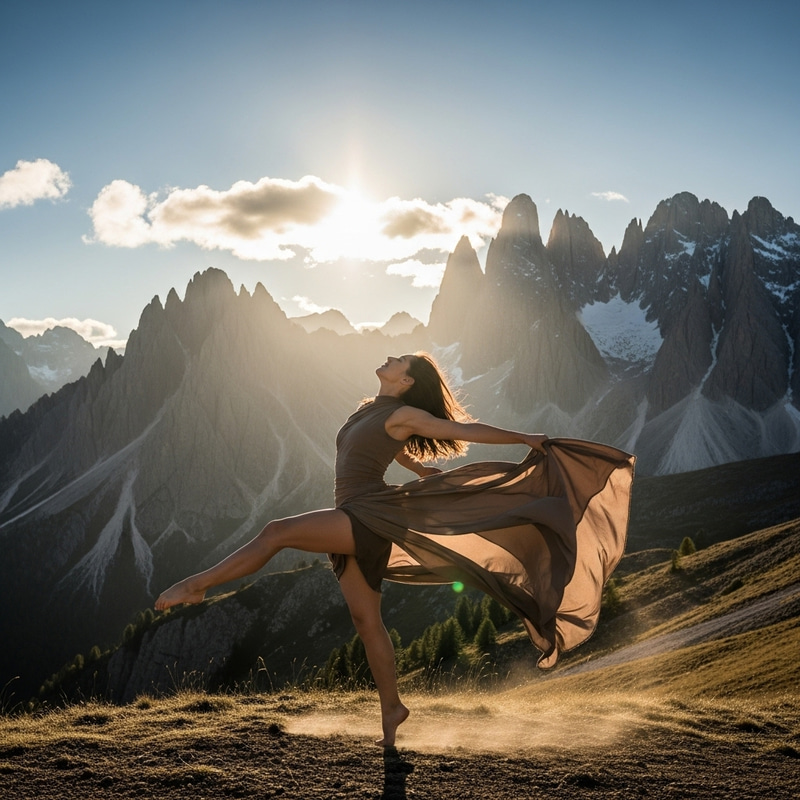 Passion Dance with Mountain Backdrop Passion Dance with Mountain Backdrop