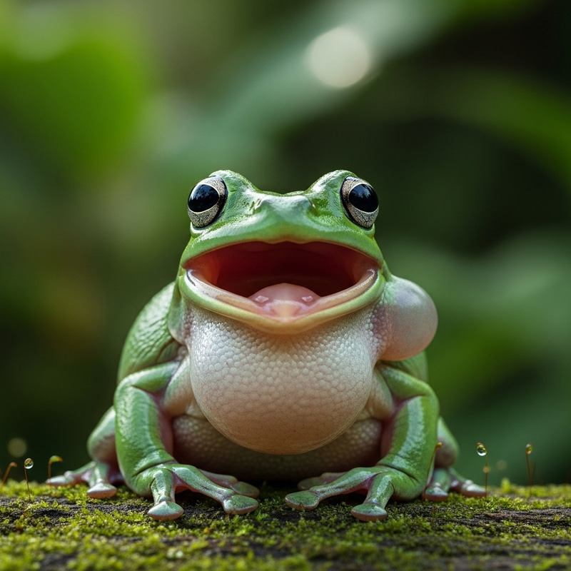 Green Frog Singing - Nature's Chorus Leader