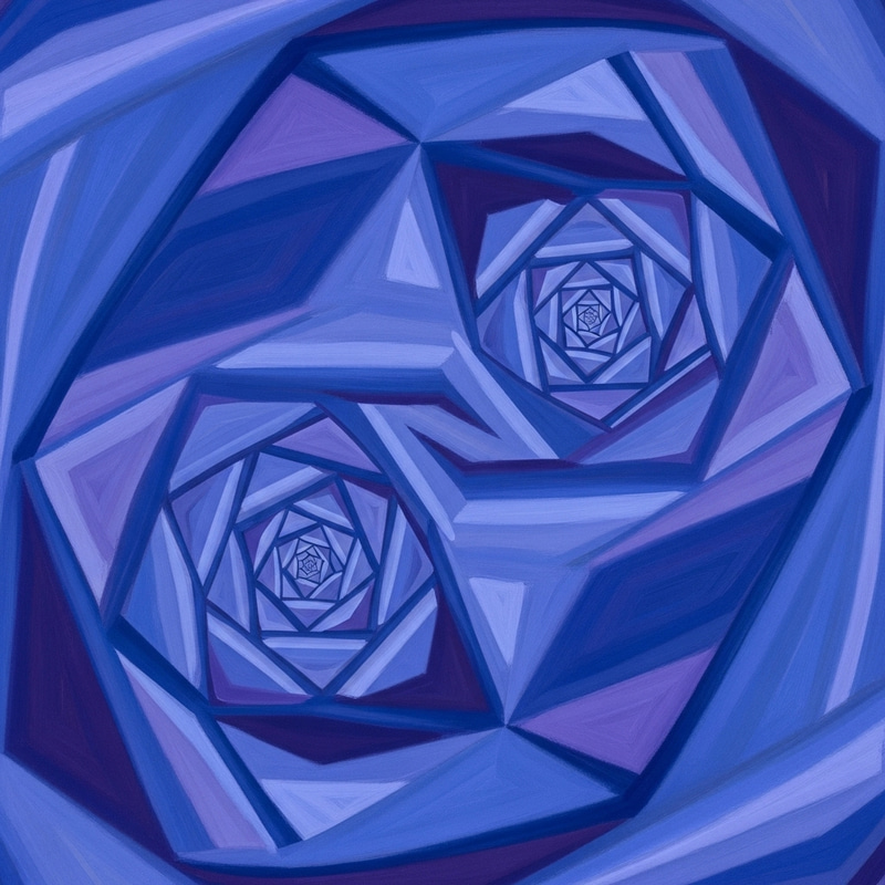 Spirited Manifestations: Blue & Purple Hexagrams Art Spirited Manifestations: Blue & Purple Hexagrams Art