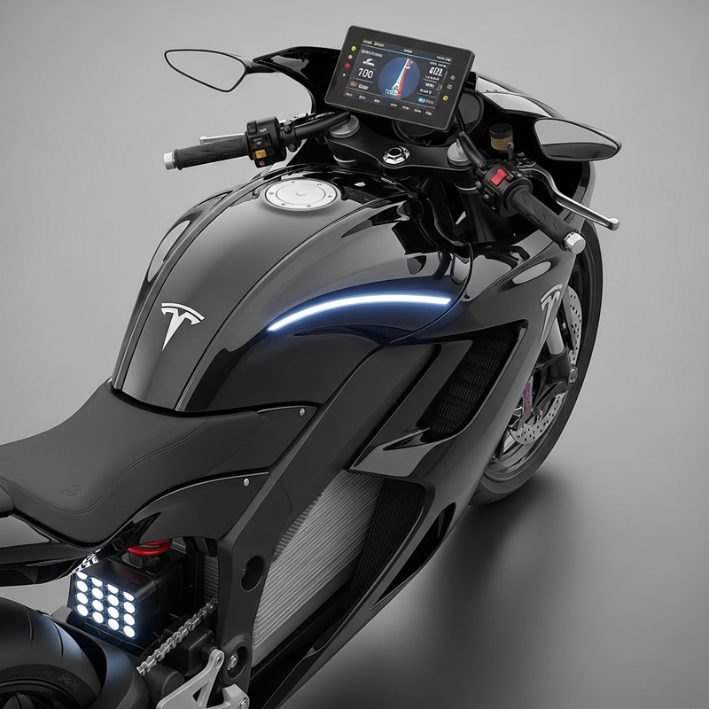 Futuristic Tesla Superbike Design: Sleek & Electric Model Futuristic Tesla Superbike Design: Sleek & Electric Model