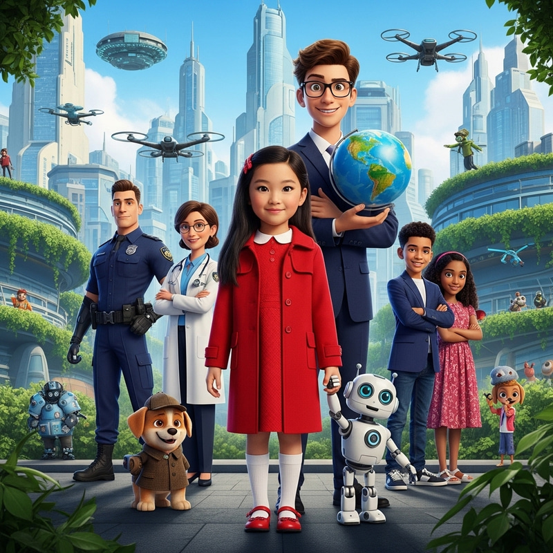 Futuristic Cityscape Poster Design Futuristic Cityscape Poster Design