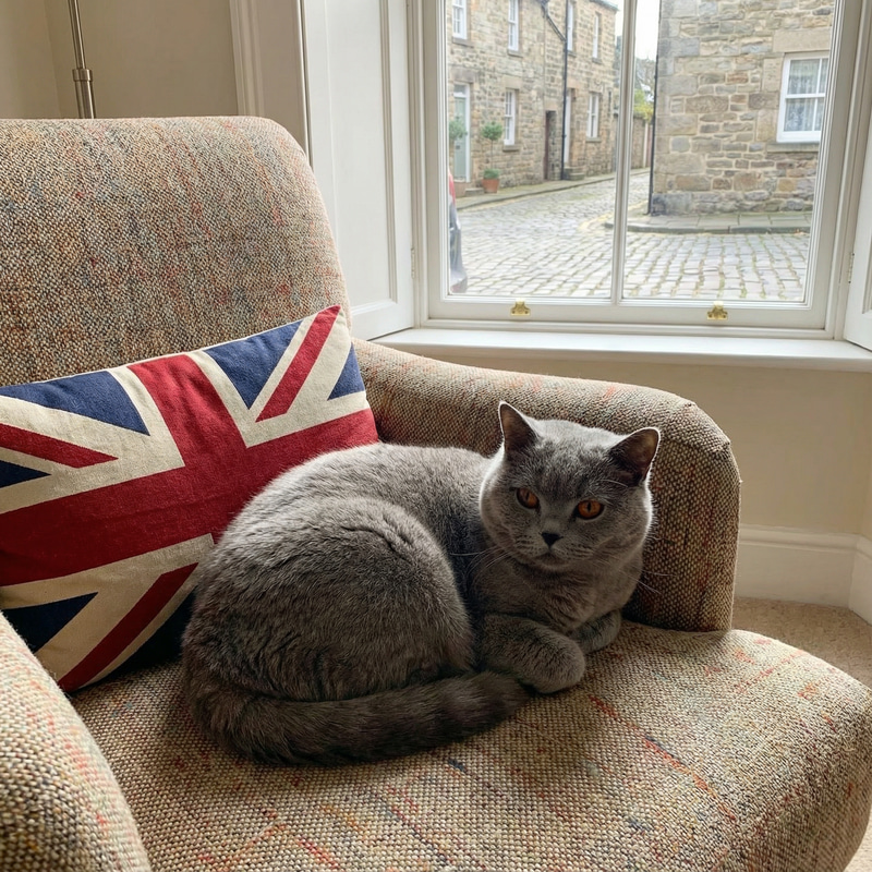 Cute British Cat - Adorable Feline Companion