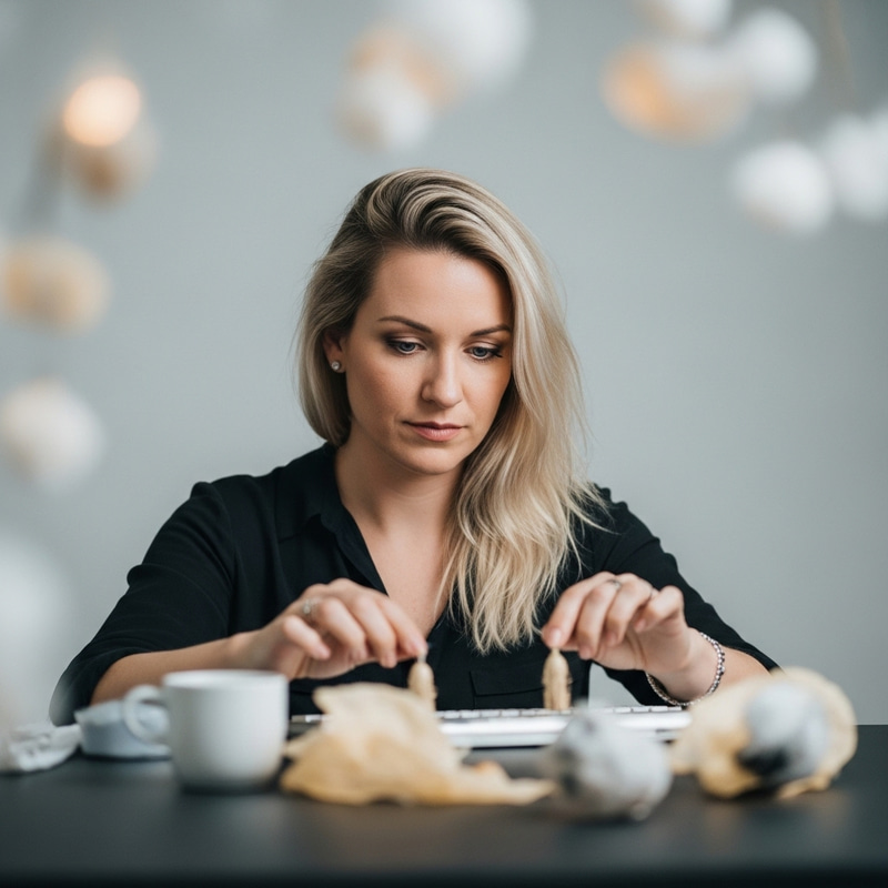 Blonde Hypnotherapist in Dreamlike Atmosphere, Creating Safe Space | Nikon D750