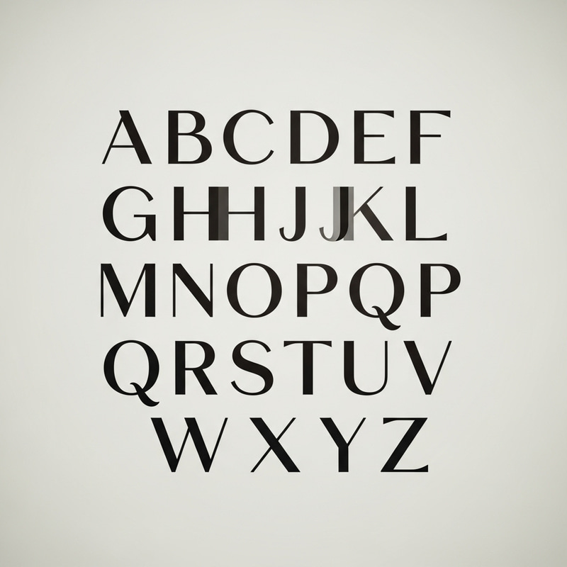 Large Minimalist Alphabetic Letters Design Large Minimalist Alphabetic Letters Design