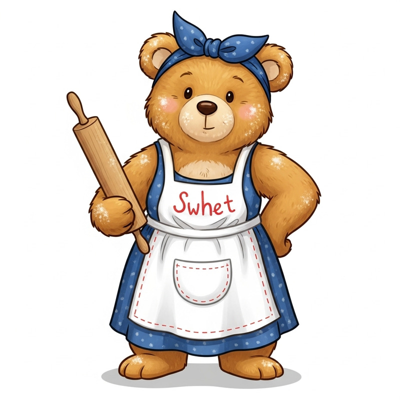 Charming Honey-Colored Bear for Baking Fun