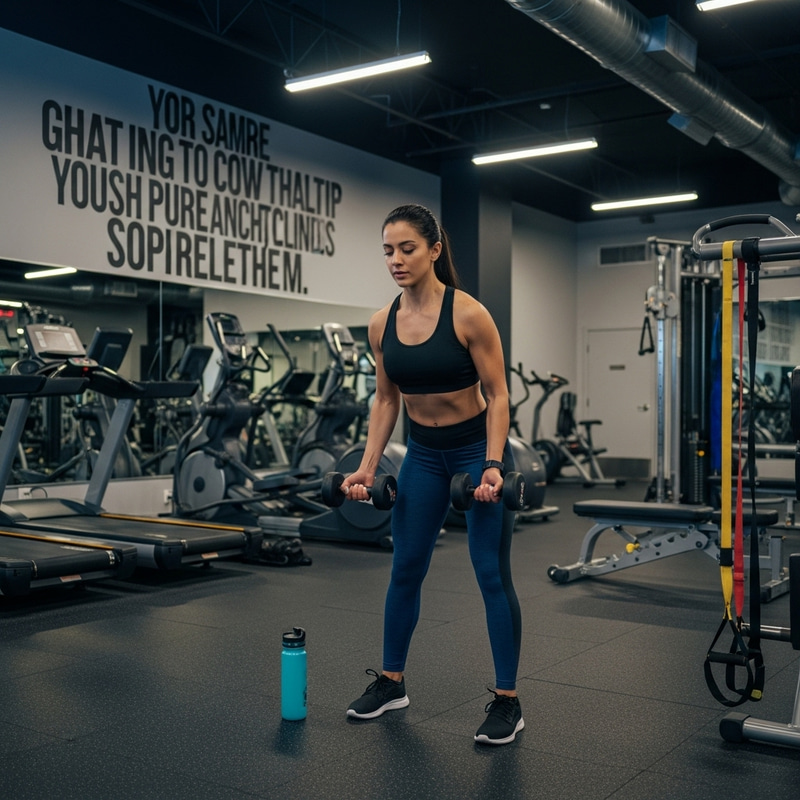 Empowering Female Gym Workout in Modern Fitness Center Empowering Female Gym Workout in Modern Fitness Center