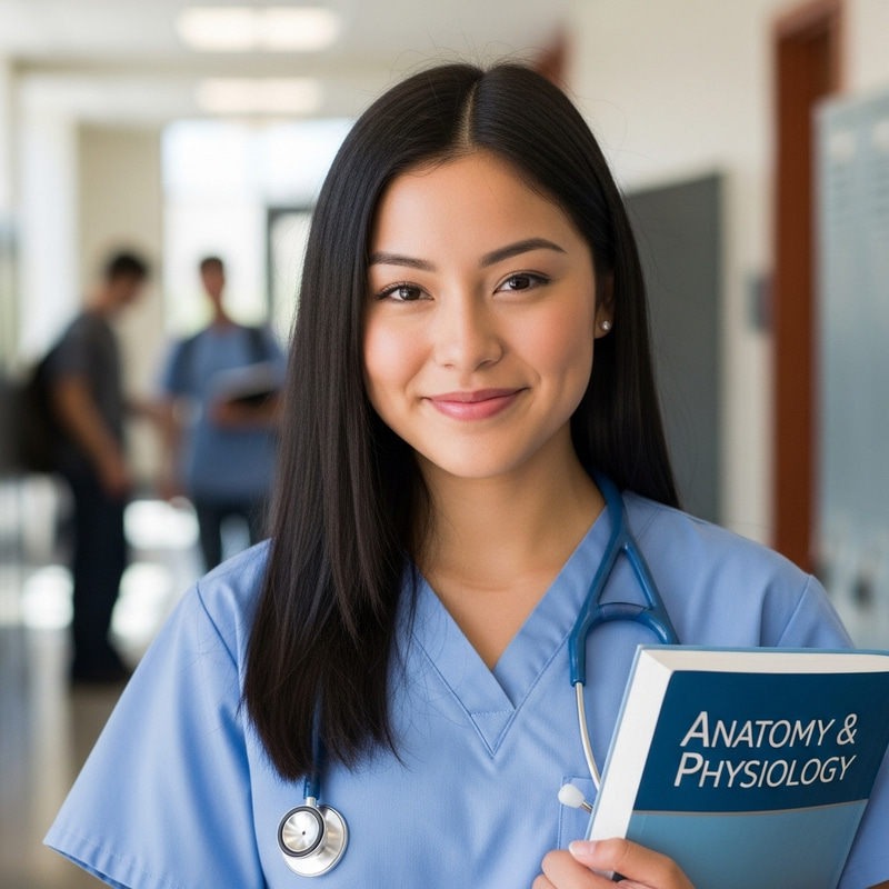 Hispanic Female Nursing Freshman: Charming Beauty Hispanic Female Nursing Freshman: Charming Beauty