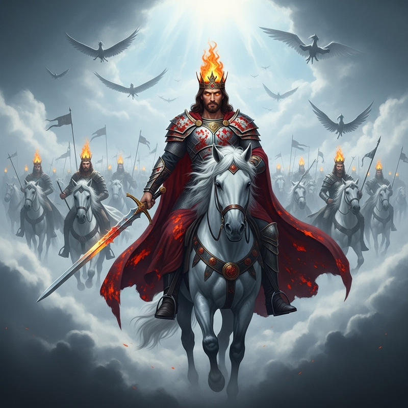 Epic Apocalyptic Rider on White Horse | Divine Vision In the Sky Epic Apocalyptic Rider on White Horse | Divine Vision In the Sky