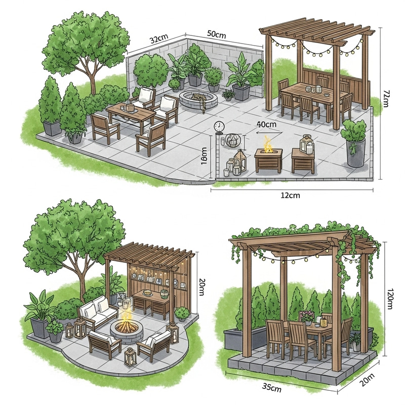 Stylish Backyard Patio Design with Perfect Size and Style Stylish Backyard Patio Design with Perfect Size and Style