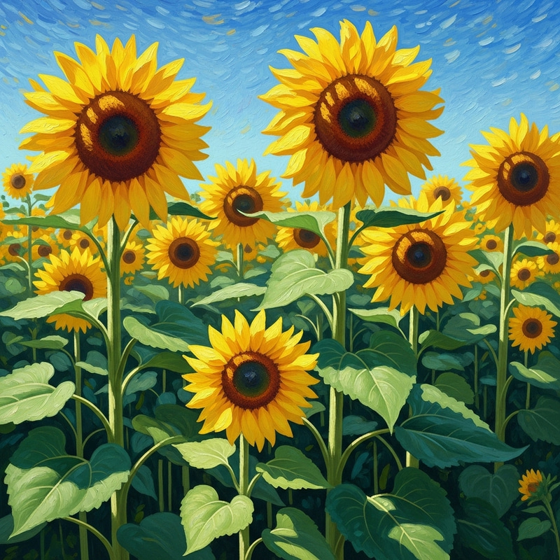 Stunning Sunflower Fields in Impressionist Art Stunning Sunflower Fields in Impressionist Art