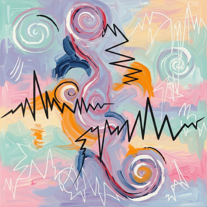 Abstract Weeknd-inspired Painting with Musical Influence