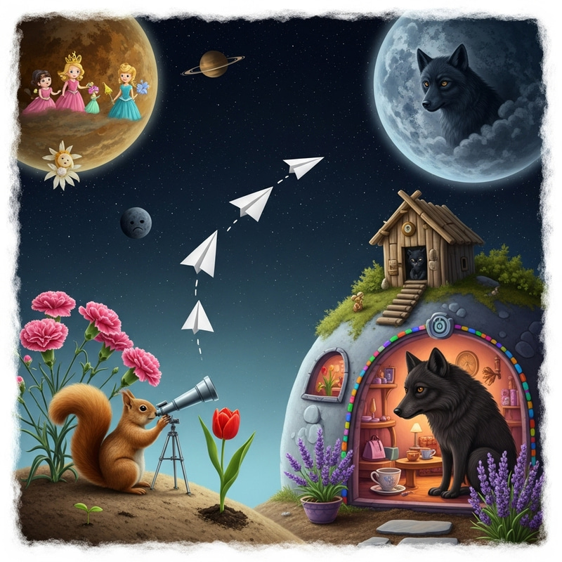 Enchanting Encounter: Solitary Squirrel's Cosmic Connection Enchanting Encounter: Solitary Squirrel's Cosmic Connection