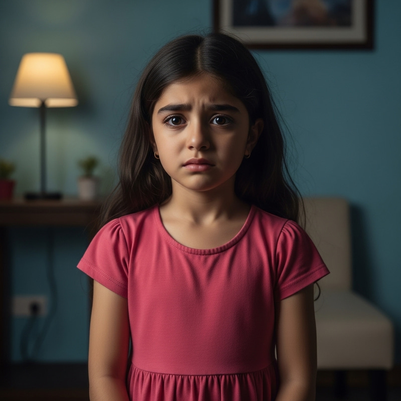 Sad and Confused Middle-Eastern Girl - Expressive Eyes