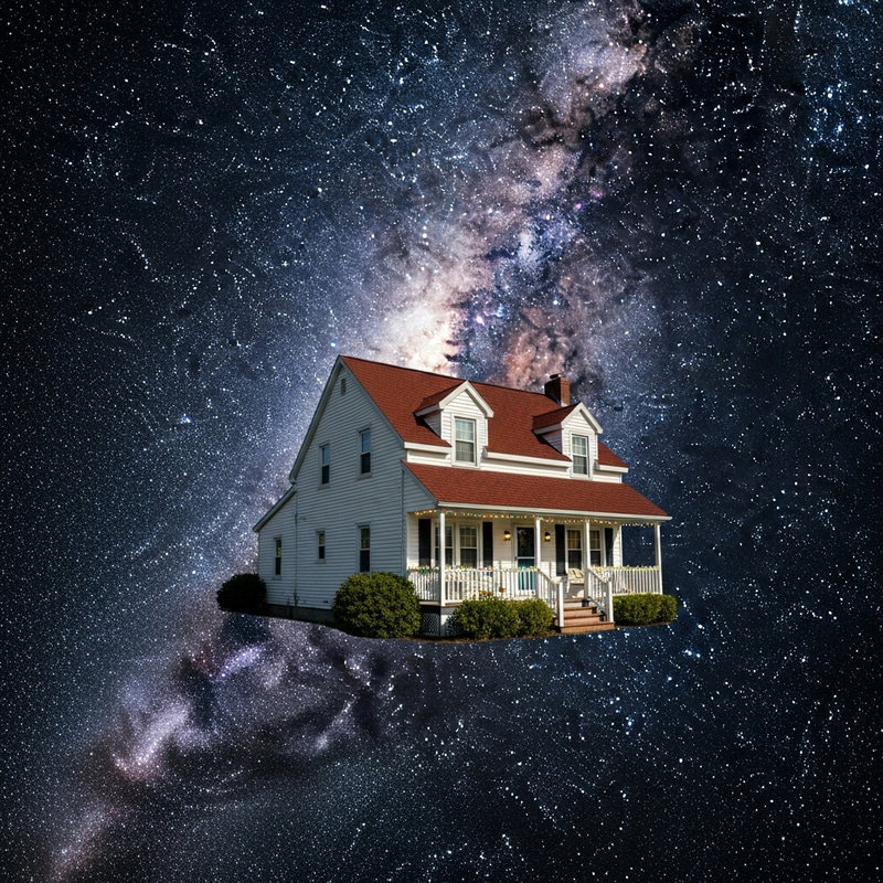 House in Outer Space - A Suburban Escape in Milky Way Galaxy House in Outer Space - A Suburban Escape in Milky Way Galaxy