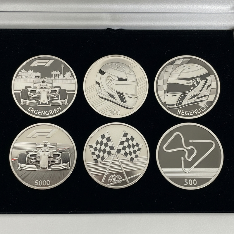 Formula 1 Coins Collection | Racing Car, Helmet, Flag & Circuit Formula 1 Coins Collection | Racing Car, Helmet, Flag & Circuit